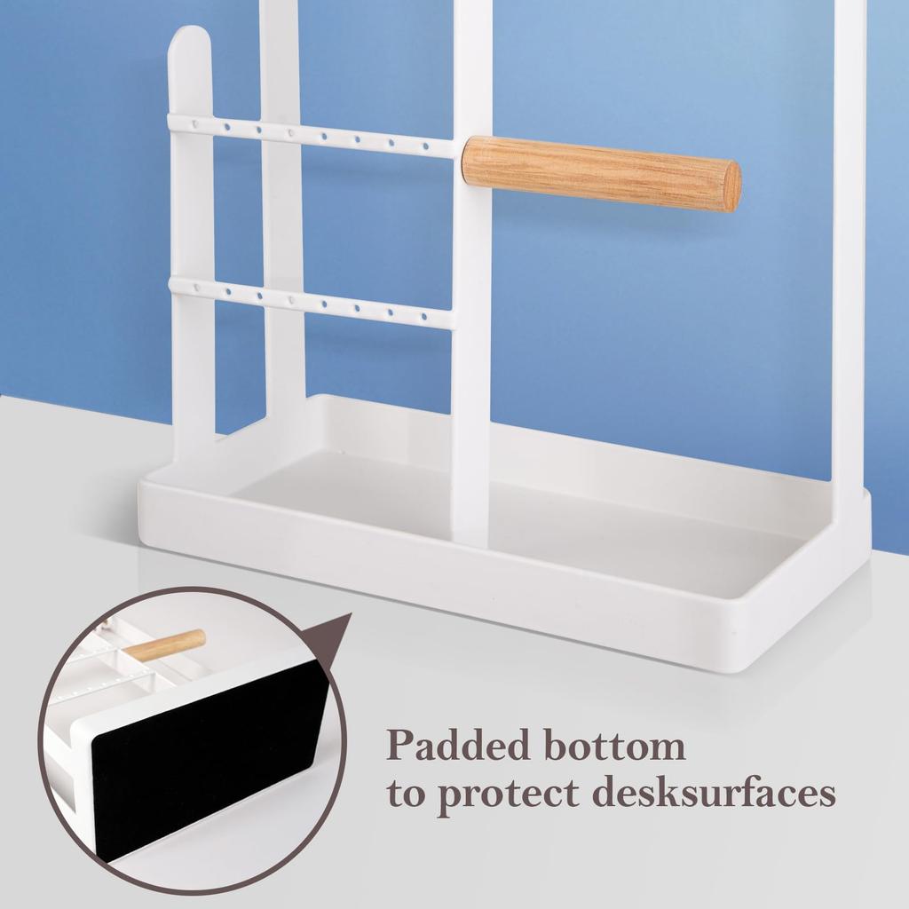 ProCase Accessory Jewelry Earring Necklace Display White Stand, Stand, Hook, Holder, Storage, Storage, Rings, Necklaces, Earrings,