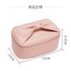 Rownyeon Makeup Large Vanity Ribbon Small Item Business Gift Pouch, Cute, Capacity, Compact, Pouch, Functional, Storage, Portable, Handle,
