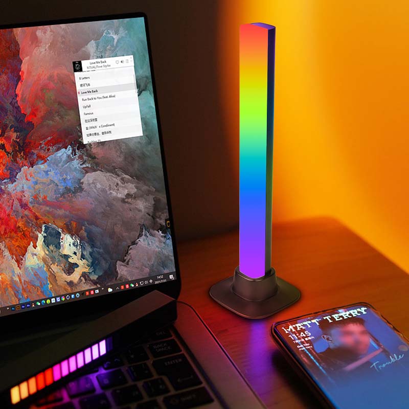 RGB Световая панель с приложением и ИК-пультом управления, 18 миллионов цветов, синхронизация с музыкой для игр и домашнего кинотеатра