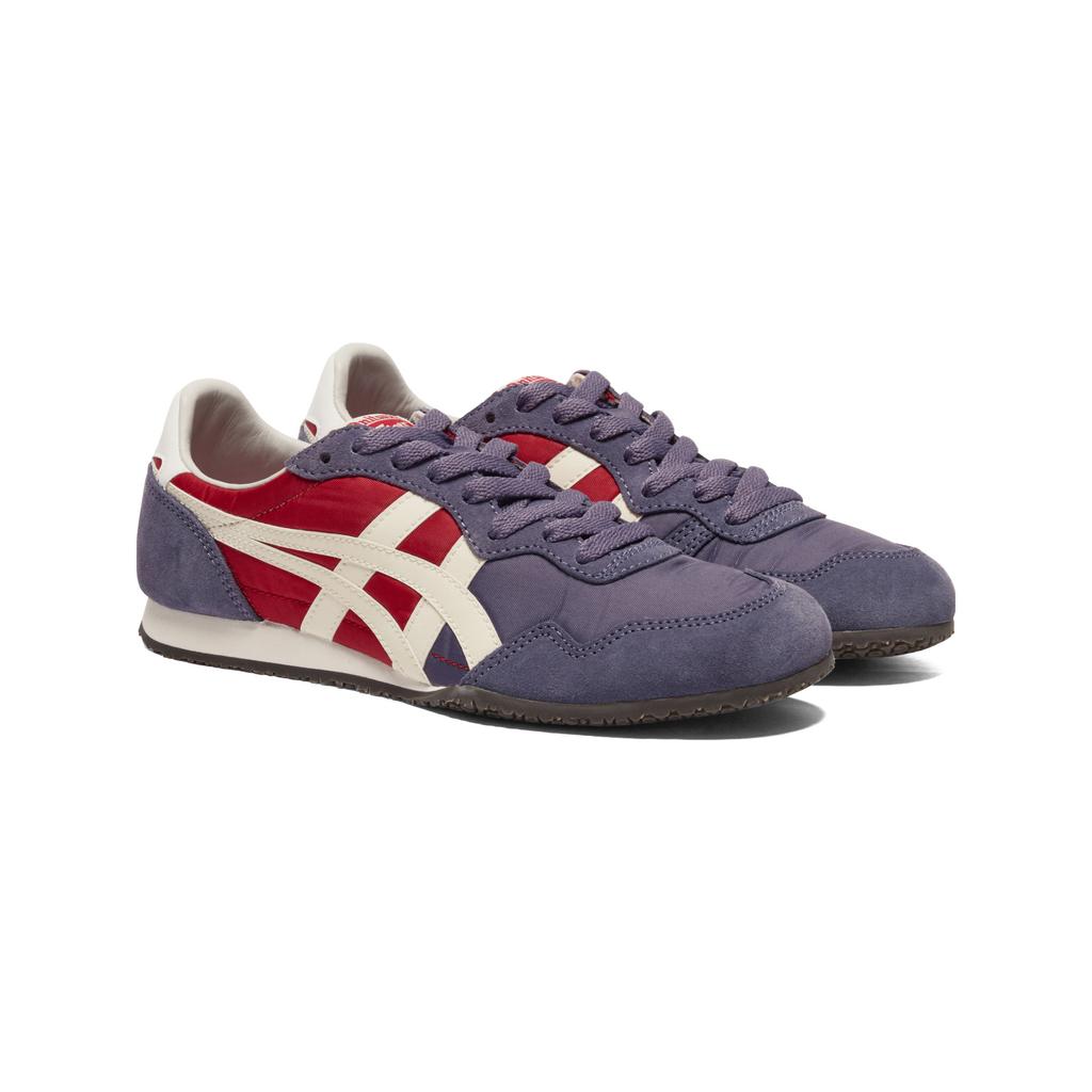 ONITSUKA TIGER Serrano Ретро Универсальные Повседневные Кроссовки Унисекс Фиолетовый Красный 1183B400-501