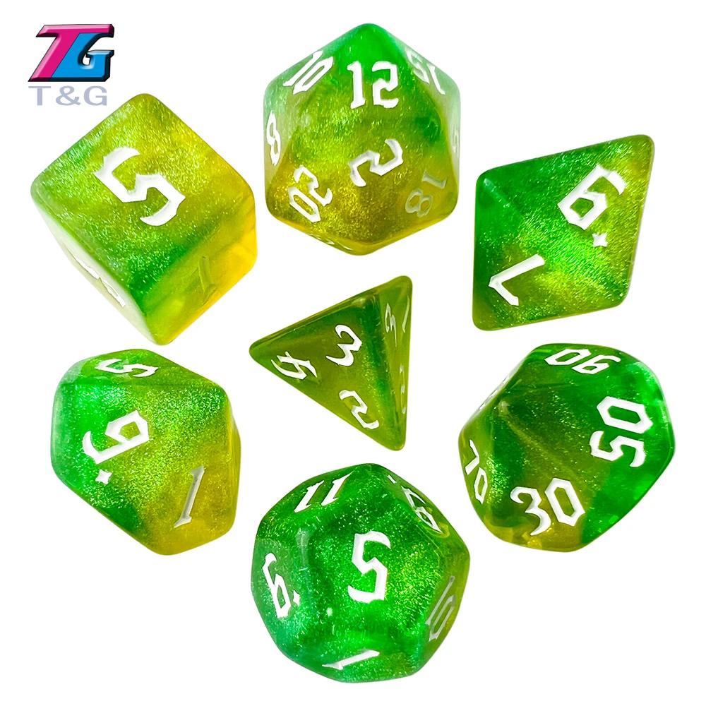 DND Dice RPG Dice Удивительные цвета, смешивание, фэнтези, эффект звездного света, уникальные стили ретро-шрифтов для карточных игр