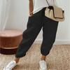 Fashion Cotton Linen Loose Casual Pants Women Plus Size Pocket Elastic Waist Wide Leg Pants Woman Solid Vintage Simple Office Ladies Trousers 24539