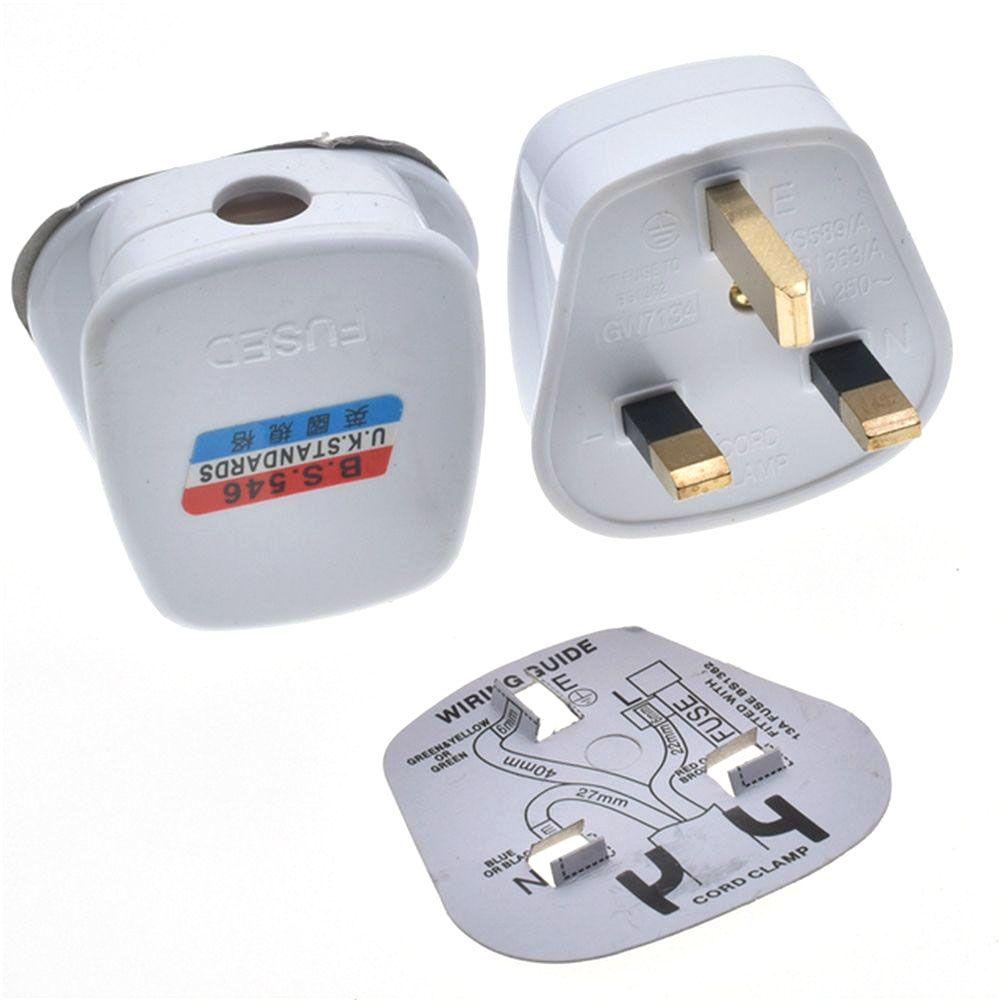 13A With Fuse Assembled 3 Cores Triangle British Standard Wiring Head Converters Adapter Power Plug