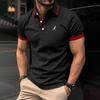 Men Clothes Summer Fashion Short Sleeve Sport Turn Down Collar Polo Shirt Men Business Casual Sport Polo Shirt