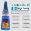 Stronger 401 Super Glue 20Ml Bottle Instant Fast Glue Multifunctional Fix Glue