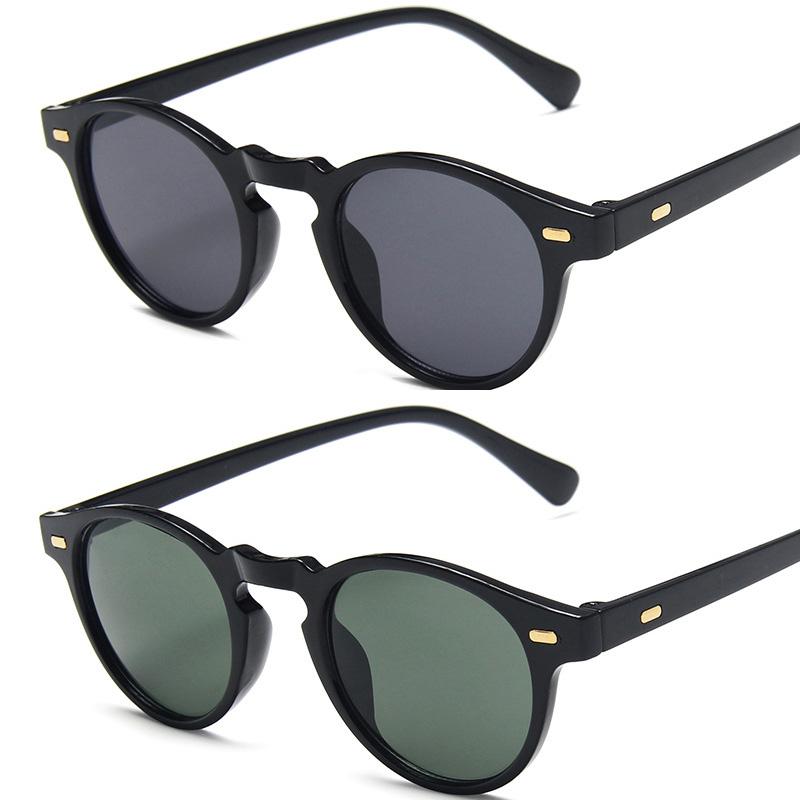 2PCS Classic Fashion Round Sunglasses Women Men Simple Trend Brand Designer Sun Glasses Fishing Male Female Glasses UV400