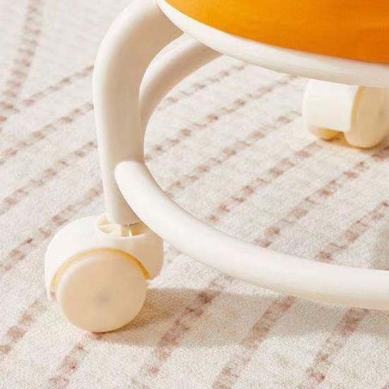 Низкий табурет Yousheng на роликах с вращающимися на 360 градусов колесами, искусственной кожей, подушкой на роликах, прочный вращающийся мини-стул, табурет для сидения