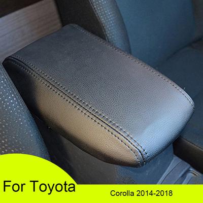 Оригинальный чехол на подлокотник автомобиля на заказ для Toyota Corolla 2014-2018, чехол из искусственной кожи, накладка на подлокотник, центральная консоль