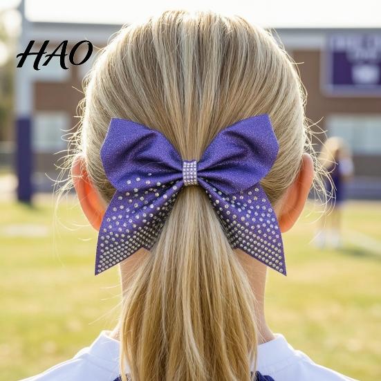 Decorative Hair Clips for Sports Sparkling Bow Clip, Glitter Sequin Clip Cheerleading Durable Ties Dancing Performance And Dance Team Accessories,