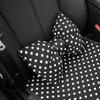 1PC High Quality Polka Dot Bowknot Car Neck Pillow Soft Cotton Auto Headrest Seat Support Holder Car Interior Accessories