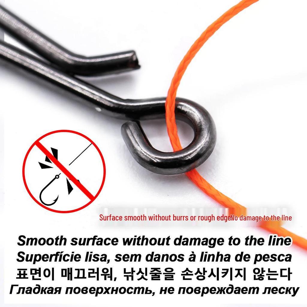 Быстросъемный коннектор из нержавеющей стали для рыболовной приманки с прочным крючком