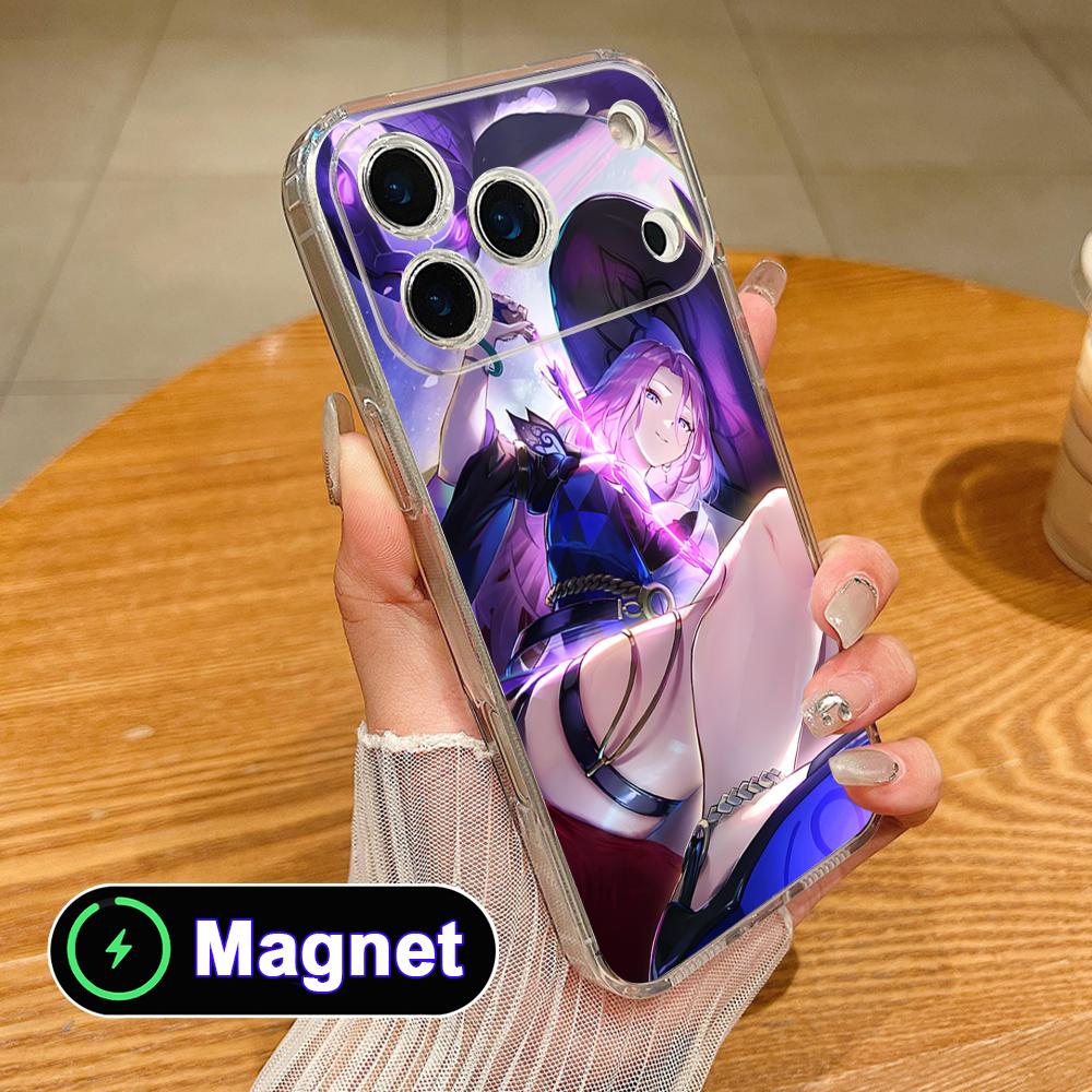 HSR Jade Clear TPU Magsafe Mobile Phone Case for iPhone 17 16 15 14 13 12 11 Air Pro Max Plus Mini Colorful Cover