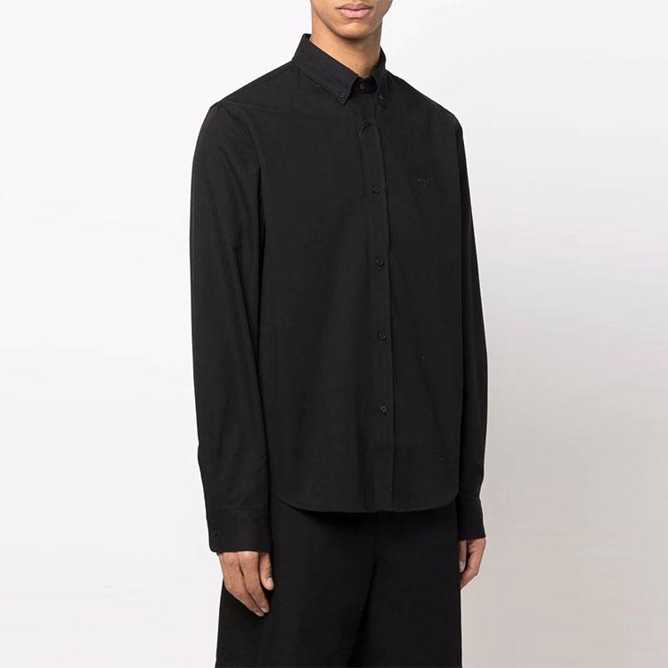 Kenzo Рубашки Мужские Черная Лацканы Умеренная Рубашка FC55CH4001LH-99