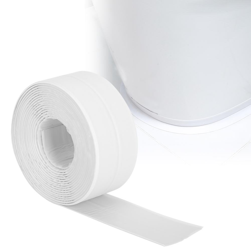 38mm Household White Self Adhesive Mildewproof Waterproof Wall Sealing Strip Tape for Bathroom