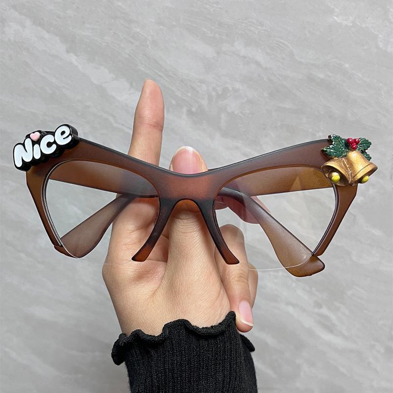 Women Vintage Anti Blue Light Cat Eye Glasses Women Sexy Lady Half Frame Eyewear DIY Cute Decorative Fashion Ball Dress Up Flat Mirror