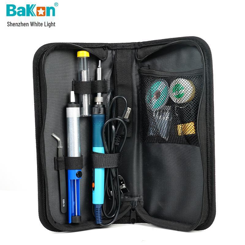 Bakon BK606A Мощный 90 Вт Портативный Электрический Паяльник, Набор, Регулируемая Температура, 13 Предметов, Белый Свет, Новая Модель.