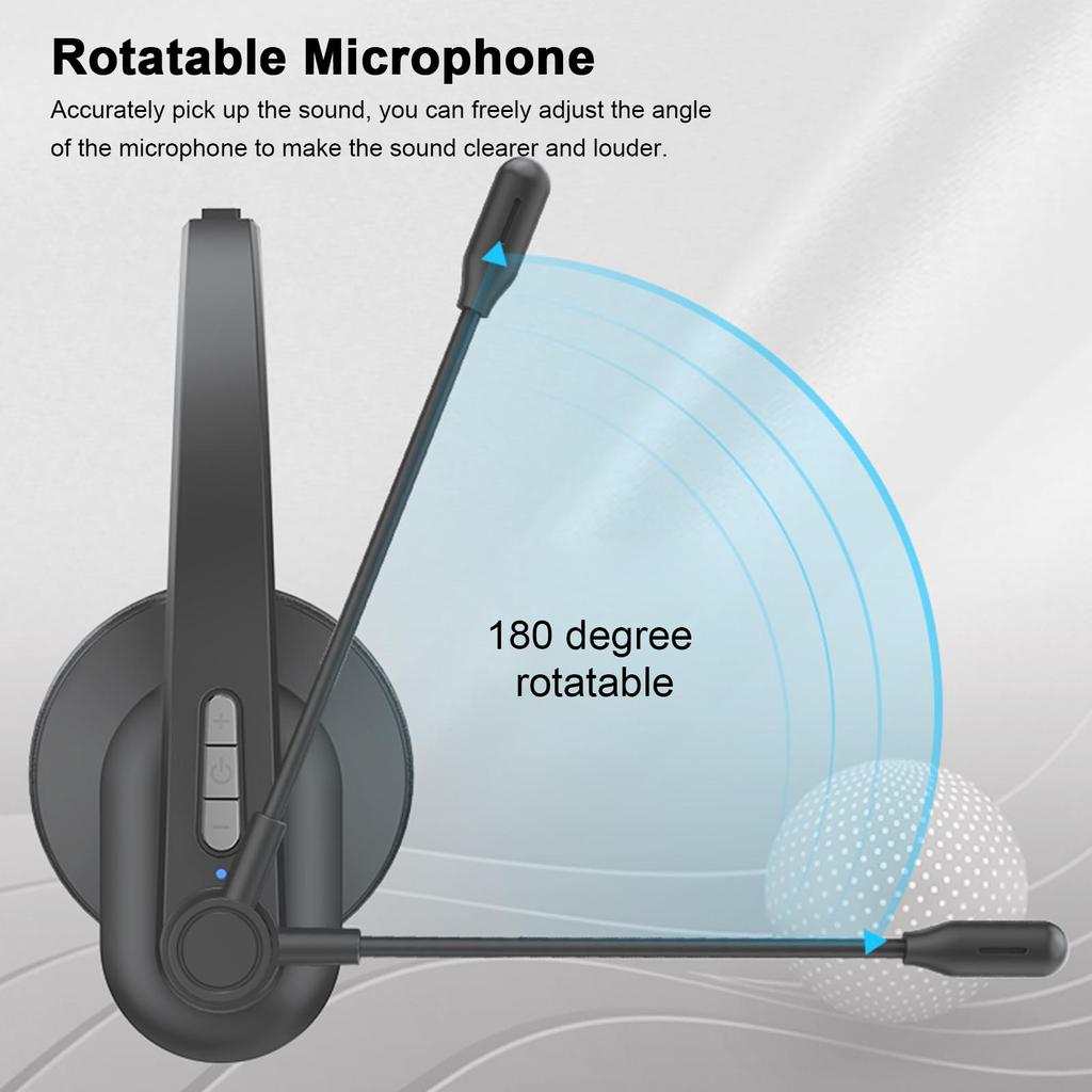 OY631 Single Ear Headset Bluetooth Headphones with Microphone Noise Cancelling Head-mounted