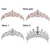 Bridal Hair Accessories Princess Rhinestone Crown with Combs Crystal Headband Silver Tiara Crown