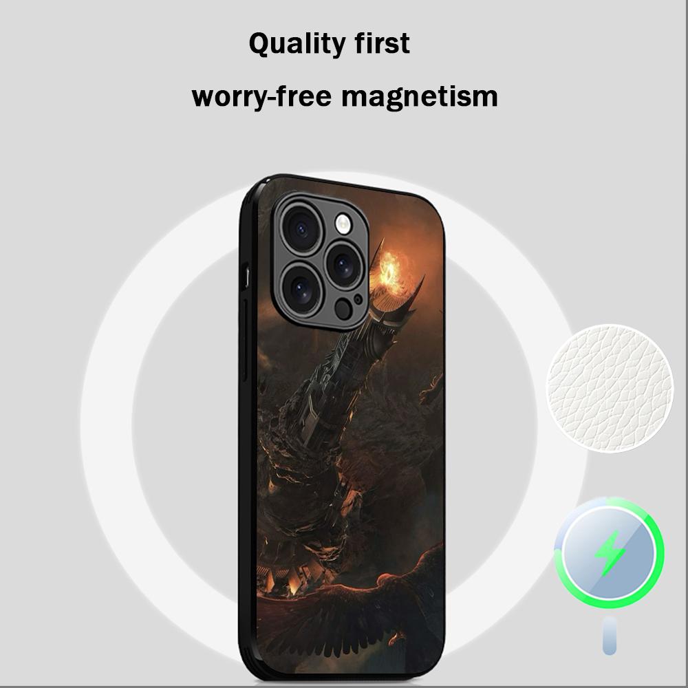 Лорд Кольца Рохан-край крутой плакат Чехол для телефона Для iPhone 17 16 15 14 13 12 Plus Pro Max Высококачественный Люксовый Magsafe Овчина