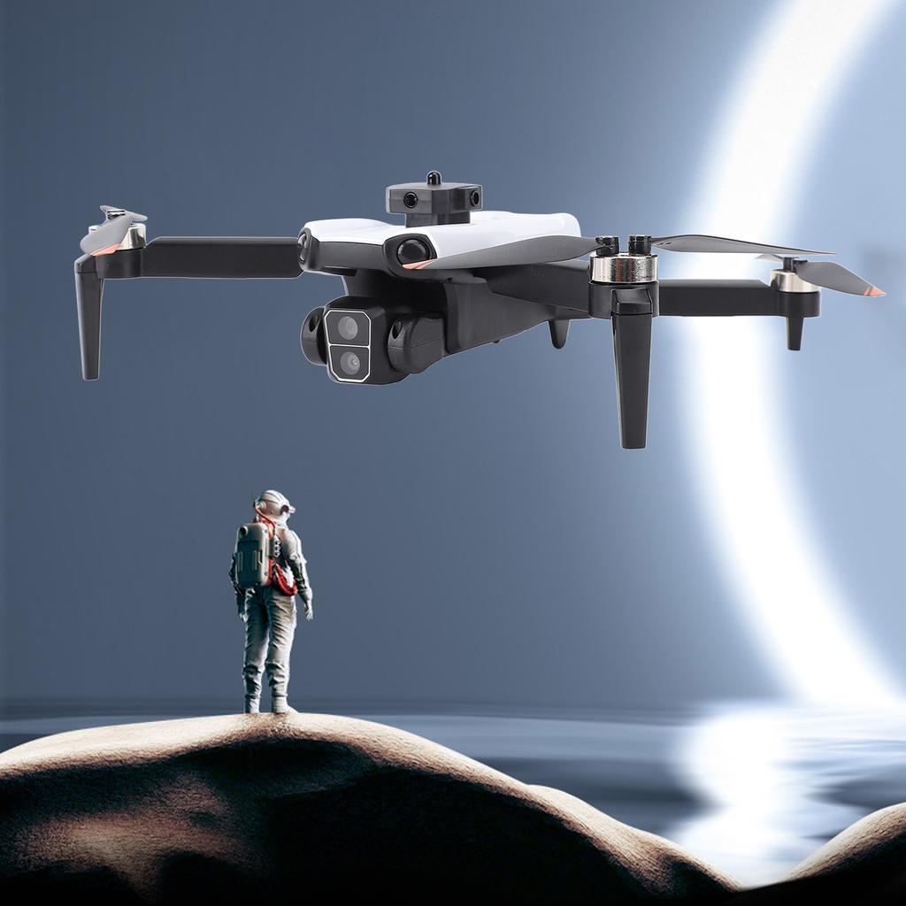 Drone Dual Camera NaIntelligent Obstacle Avoidance Optical   Hovering GPS Return LCD Display Remote Control RC Quadcopter