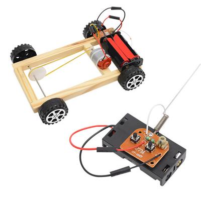 Деревянный DIY Сборка 4WD RC Машина на Радиоуправлении Модель Автомобиля Комплект