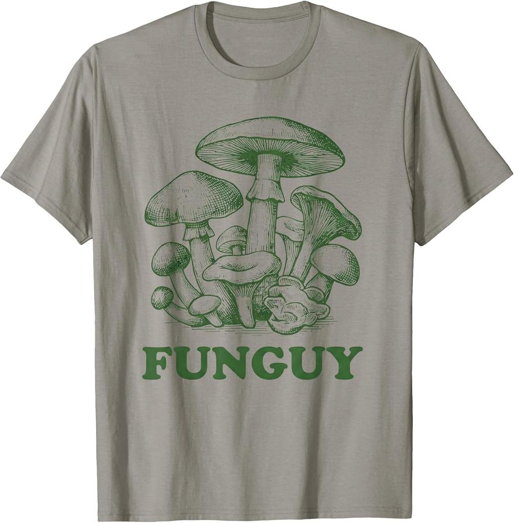 Vintage Mushroom Graphic Tee - Fun Guy Fungi Design