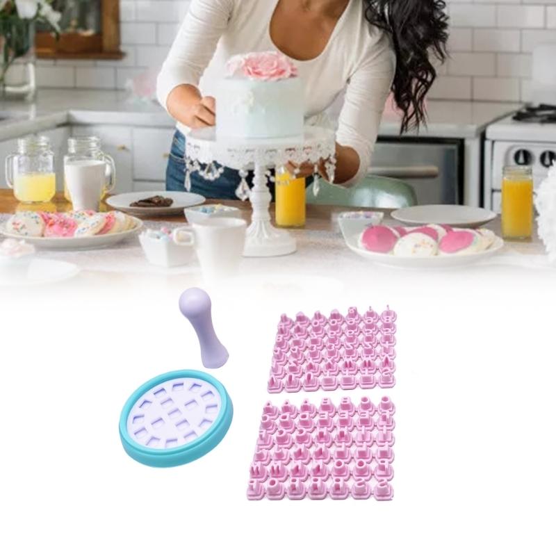 Alphabets Number Letter Fondant Cake Biscuits Mold Cookie Stamps Letter Cutter Cake Biscuits Mold DIY Embossed Cutters