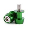 Motorcycle CNC Aluminium Alloy Swing Arm Spool Sliders Stand Swingarm Bobbins(10mm, Green)