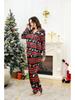 Индивидуальный Рождественский Пижамный Комплект из Искусственного Шелка - С Длинным Рукавом и Брюками для Семьи