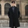 Autumn and Winter Woolen Coat Men's Medium and Long Over-knee Woolen Trench Coat Korean Version