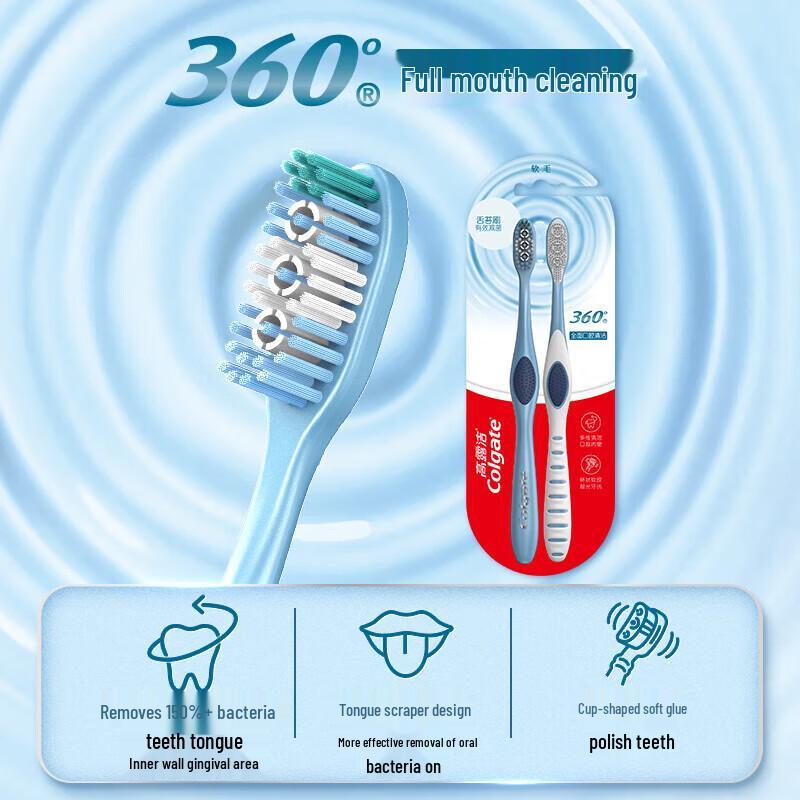 Colgate 360° All-Round Oral Cleaning Toothbrush 4-pack