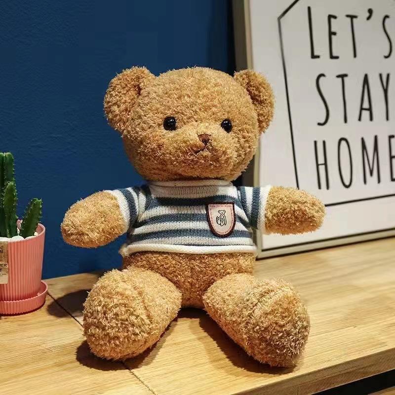 New Sweater Bear Plush Toy Cute Sweater Teddy Bear Doll Grabbing Machine for Girls Gift Doll