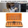 42-in-1 Magnetic Screwdriver Set with Ratcheting Handle Ergonomic Design High Hardness Multi Bit Magnetic