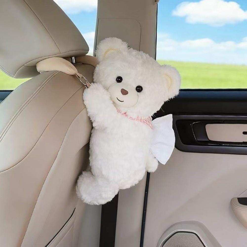30cm Car Tissue Box Cute Doll Hanging Tissue Box Funny Tissue Napkin Holder Paper Organizer