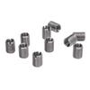 10 Pcs Thread Reducer Nut Metal M10x1.25 To M10x1.25 Long Durability Universal Fit Sleeve Threaded Bushing