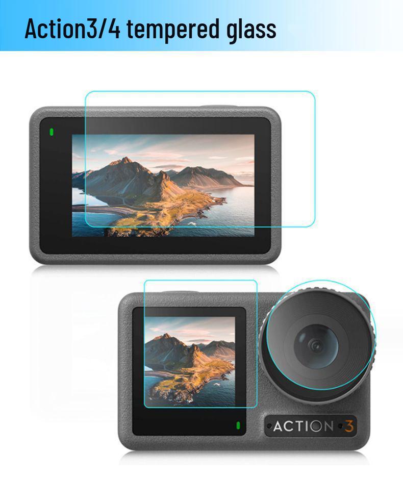 Аксессуары для камеры DJI Action5Pro/43: Нагрудный ремень, Повязка на голову, Клипса для рюкзака, Закаленное стекло, Ремешок для шлема