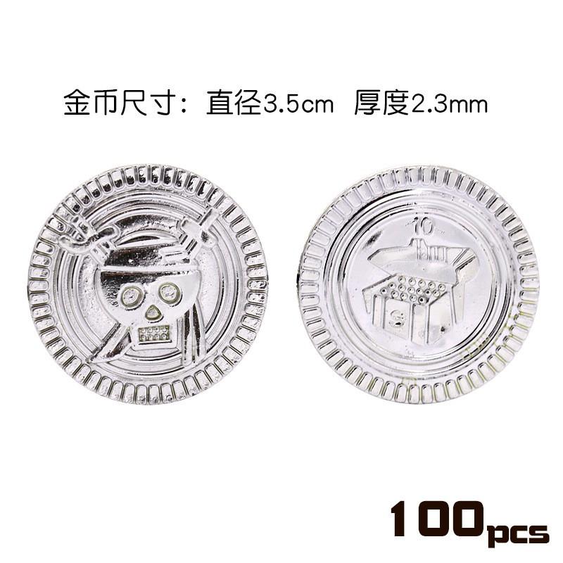 Pirate Coins Set Fake Game Props Simulation Tokens Treasure Hunt Party Supplies