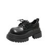 Loafers Platform Shoes Women's 2025 Spring New Retro British Style Black College Style Single Shoes Women's Small Leather Shoes