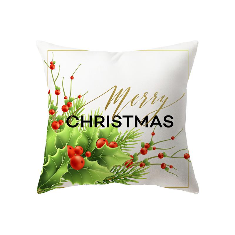 Милый Санта-Клаус на рождественскую тематику с принтом, чехол для подушки, украшение для дома, гостиной, дивана, полиэстеровая подушка, наволочка