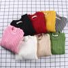 Autumn Spring Children's Knitted Round Collar  Candy Colors Children Spring Clothes Girls Sweater Knitted Pullovers Sweater