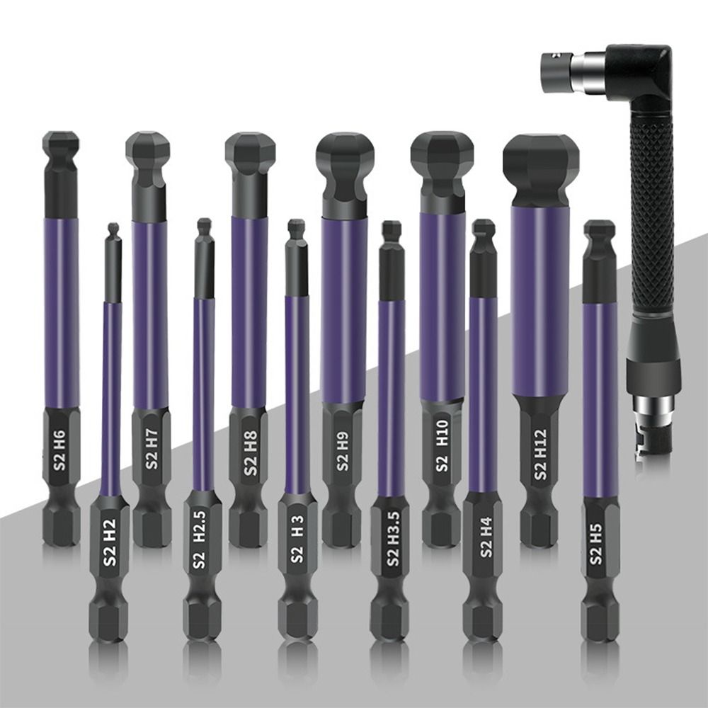 1/4 Inch Hex Shank Ball End Hex Bit with Double-ended Socket Hexagonal Screwdriver Bit