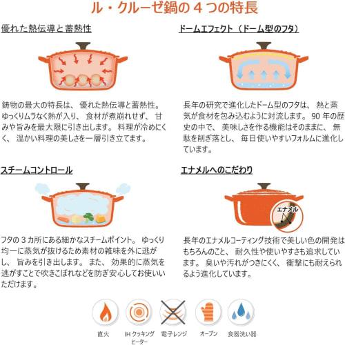 Le Creuset Cast Iron Enamel Cocotte Ronde Pot, 18 Cm, Chiffon Pink, Gas, Induction, and Oven Compatible [Official Japanese Product]