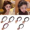 Sparkling Rhinestones Velvet Headband With Wave Pattern Secure Grip Hair Accessory For Party Daily Wear