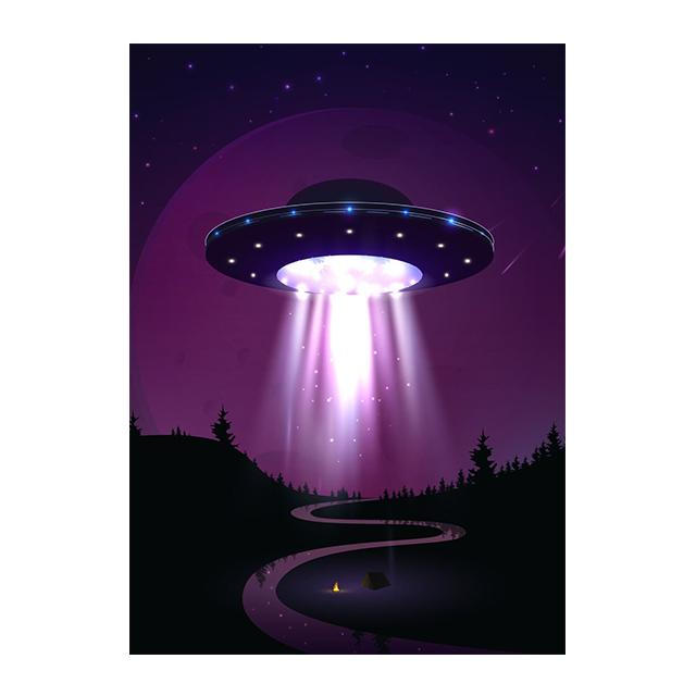 UFO Glow Strangely In the Dark Series TV Movie Poster Alien Spacecraft Captures People Research Pictures Wall Canvas Art Decor