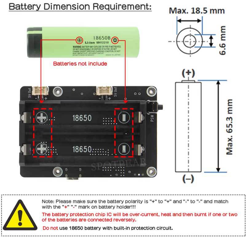 X1200 Raspberry Pi 5 UPS Expansion Board - 18650 Uninterruptible Power Supply Module