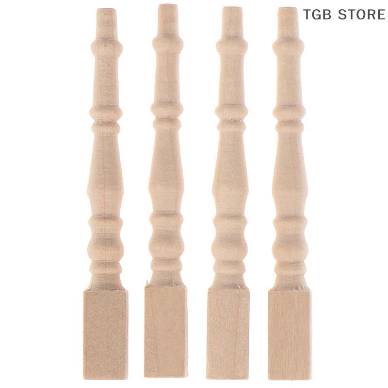 4шт/комплект 1:12 кукольный домик миниатюрный деревянный стул стол ножка DIY мебельные аксессуары игрушки