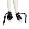Black Fingerless Gloves with Buckle Straps YK Hot Girl Gloves Rivet Strap Gloves  JK Girl