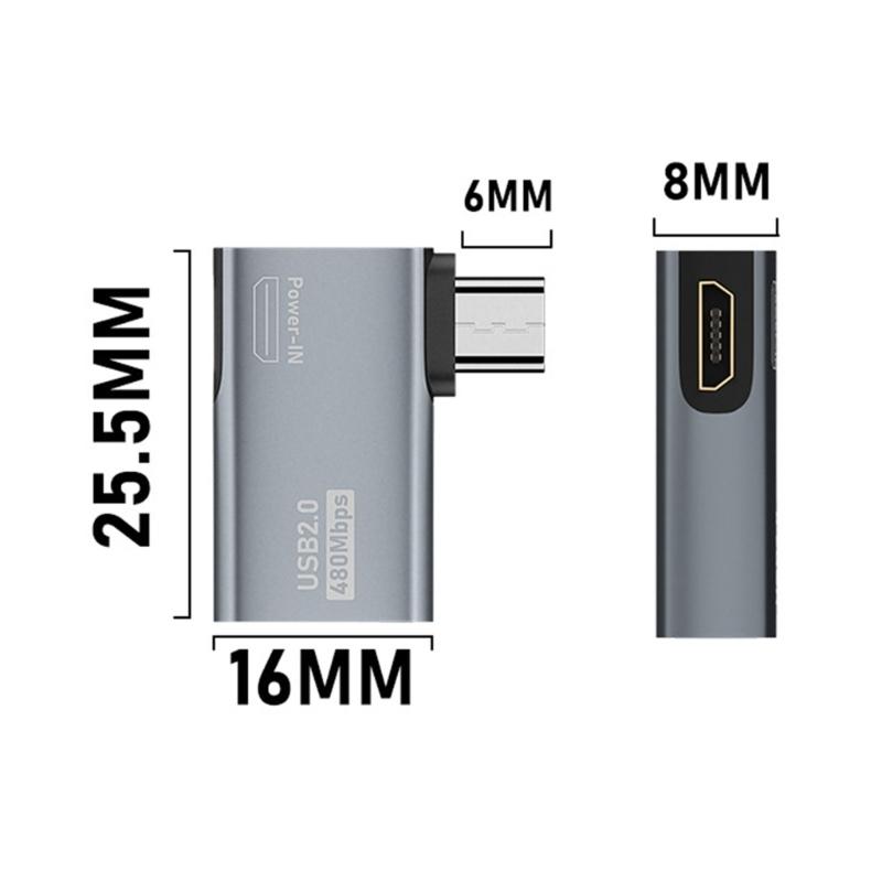 Адаптер OTG-кабеля 4K 90 градусов левый угол с питанием Micro USB на USB OTG-адаптер для ТВ, планшета, Fire TV Stick 4K