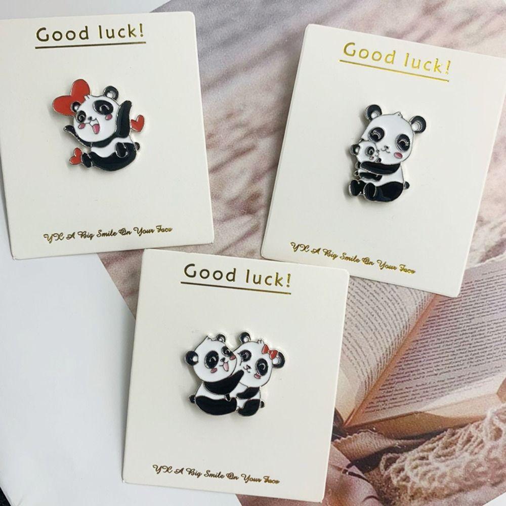 Брошь из цинкового сплава с капающей нефтью в виде гигантской панды в китайском стиле для милых женщин