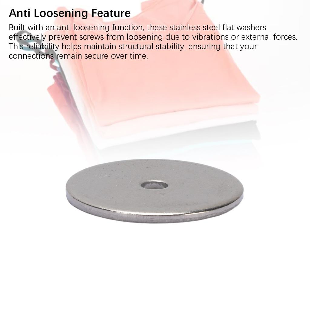 200PCS Flat Spacer Washer Multifunctional Stainless Steel M3 Screw Metal Washers for Wood Plastic